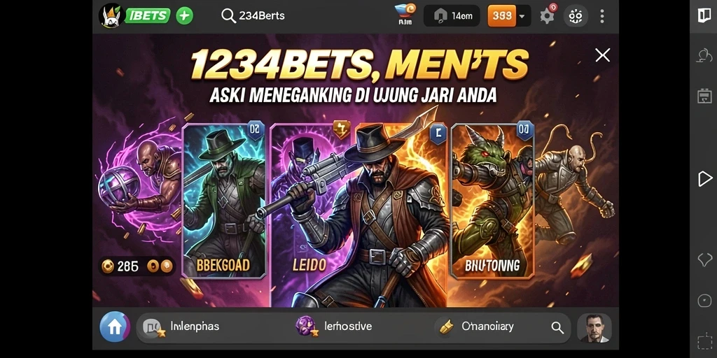 Screenshot menunjukkan aksi seru dan intens di 1234BETS.