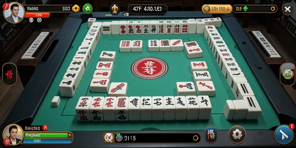 Tampilan gameplay seru dalam Mahjong 47F, menampilkan tantangan menarik.