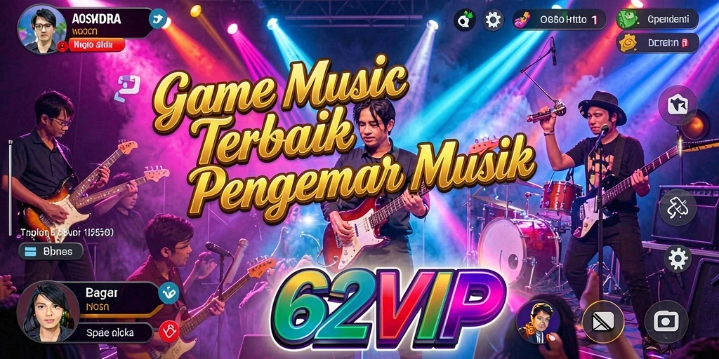 Screenshot utama 62VIP menampilkan pengalaman interaktif bermain musik.