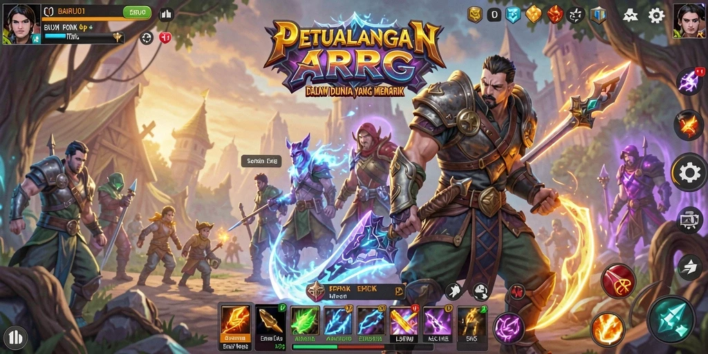Screenshot BARU01 menampilkan aksi seru dalam pertempuran ARPG.