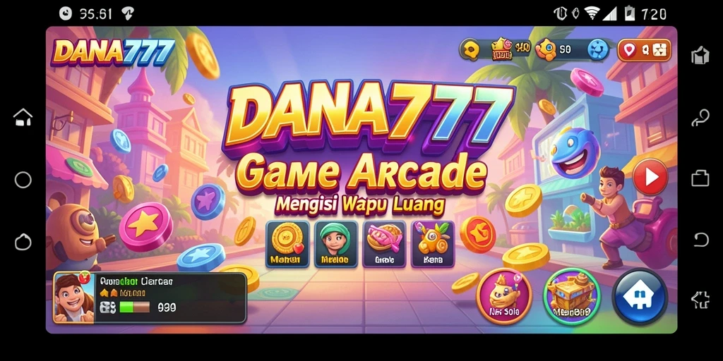 Screenshot gameplay DANA777 yang menampilkan keseruan berlomba di arena.
