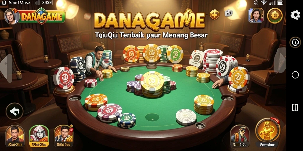 Tampilan gameplay seru QiuQiu di DANAGAME.