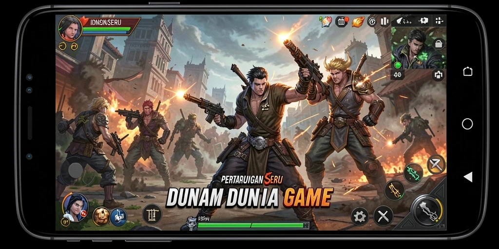 Screenshot gameplay IDNSERU yang menampilkan pertarungan seru dan dinamis.