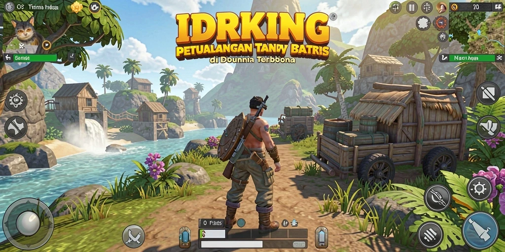 Tampilan menarik dari dunia terbuka dalam gameplay IDRKING.