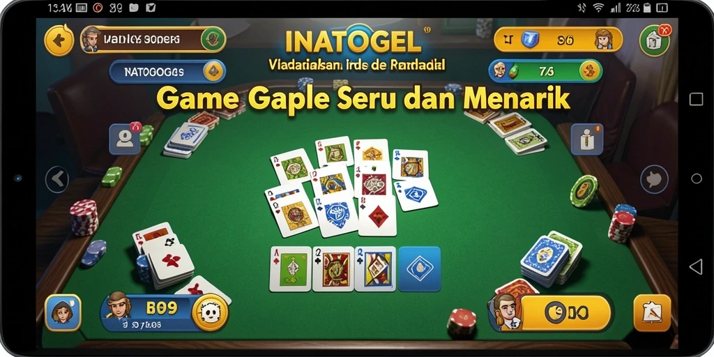 Gameplay seru Gaple di INATOGEL dengan fitur interaktif.