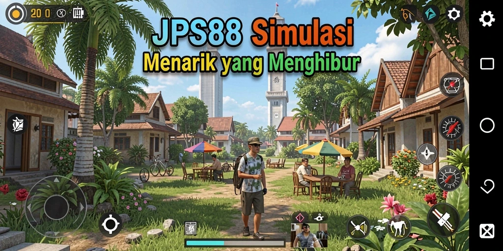 Tangkapan layar utama JPS88 menampilkan gameplay simulasi yang menarik.