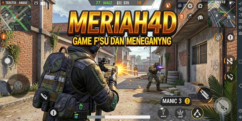 Tampilan gameplay seru di MERIAH4D dengan aksi FPS intens.