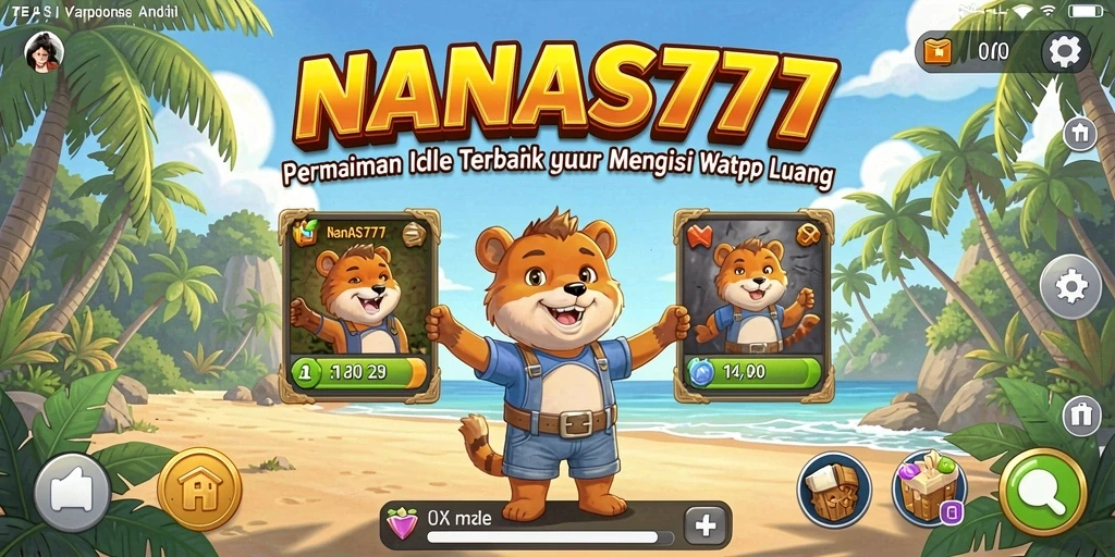 Tampilan gameplay NANAS777 dengan elemen Idle yang menarik dan santai.