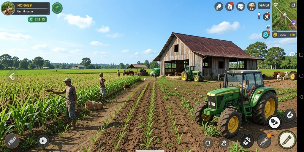 Screenshot gameplay NONA88 menunjukkan pengalaman bertani yang seru dan menarik.
