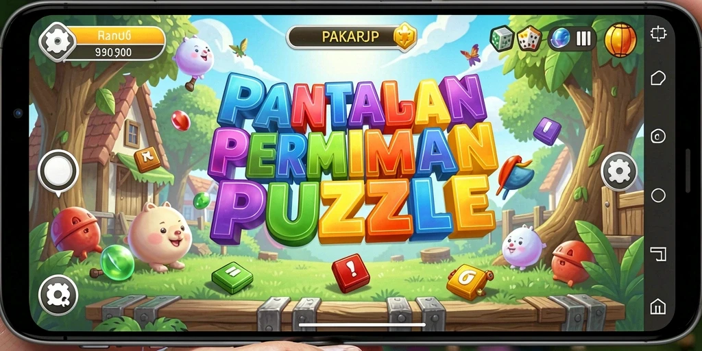 Tampilan gameplay seru dalam PAKARJP yang penuh tantangan Puzzle.