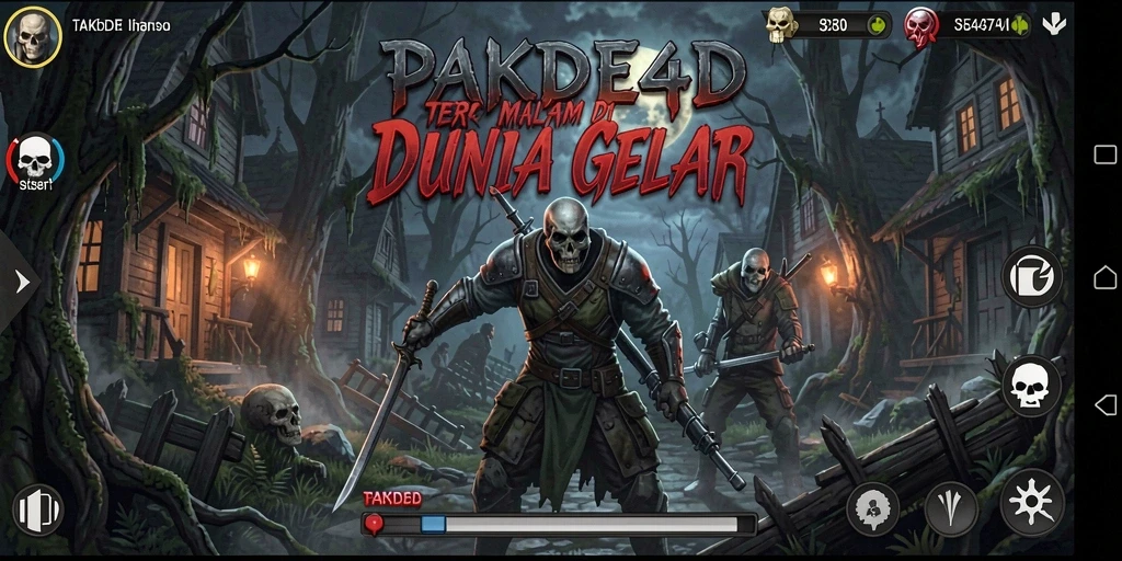 Screenshot gameplay yang menunjukkan suasana Horror PAKDE4D.