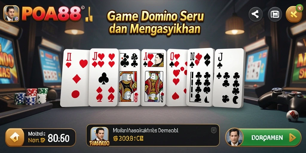 Tampilan menarik dari gameplay POA88 yang penuh aksi Domino.
