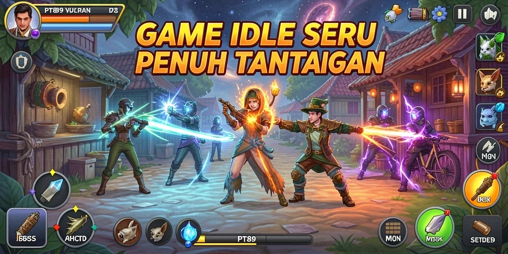 Tampilan gameplay PT89 menunjukkan karakter yang aktif dalam mengumpulkan sumber daya.