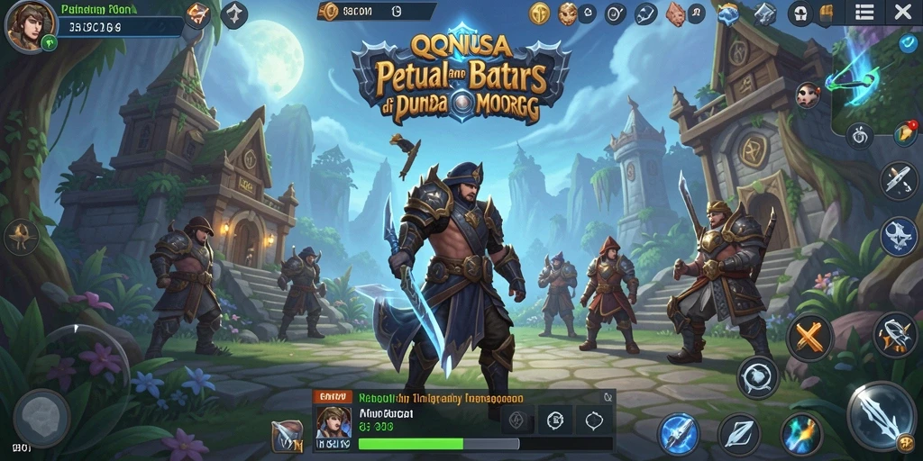 Tampilan utama gameplay QQNUSA dengan grafis menawan.