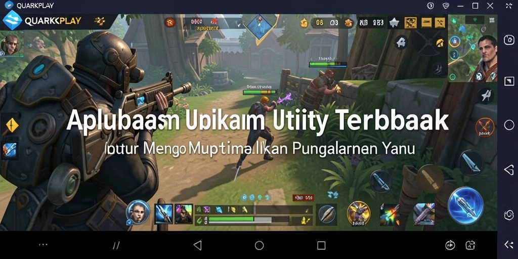 Tampilan antarmuka utama QUARKPLAY yang intuitif dan menarik.