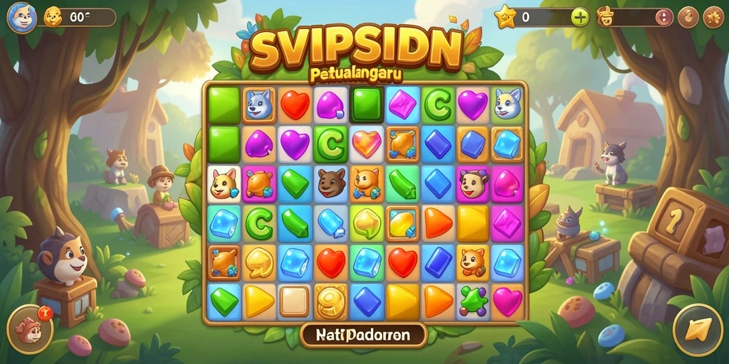 Gameplay seru dengan berbagai kombinasi objek Match-3.