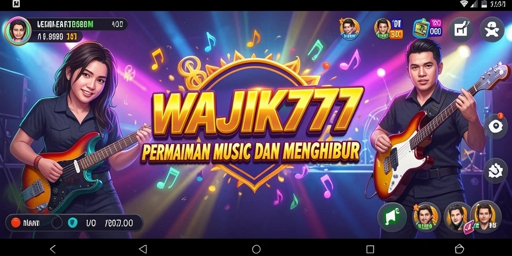Screenshot gameplay WAJIK777 menampilkan tantangan musik yang seru.