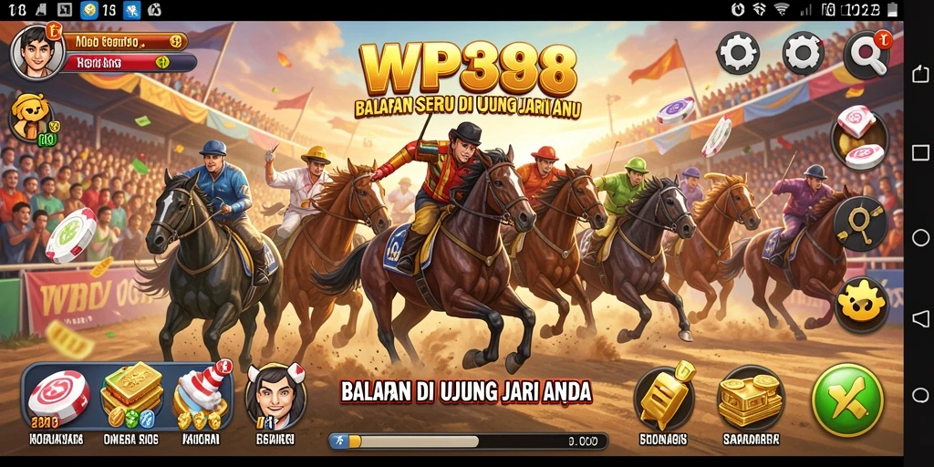 Tampilan gameplay WP888 yang mendebarkan dan penuh aksi balap.